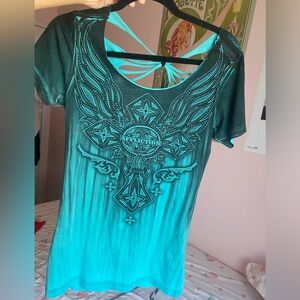 Affliction Cut Out Top Size Medium